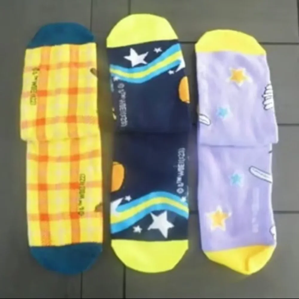 Looney Tunes Ankle High Socks, 3 Pairs Size 9-11